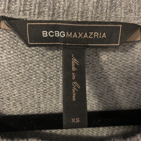 BCBG Maxazria Merino Wool Faux Leather Tunic Dress - Picture 4 of 4